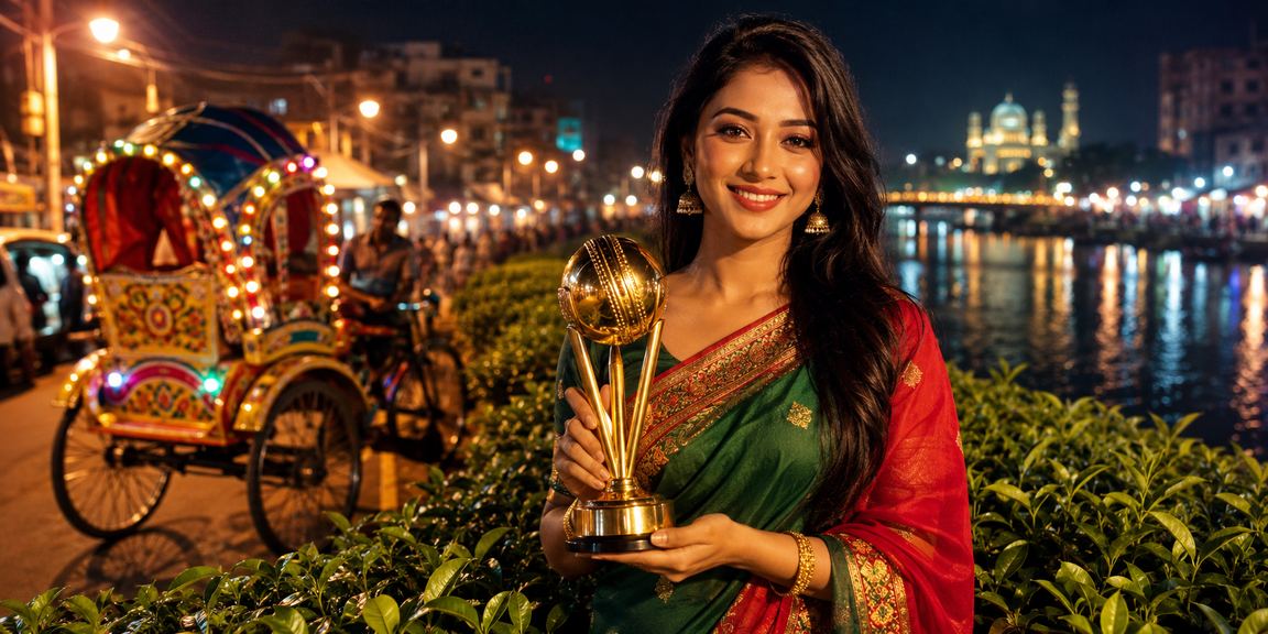 ঢাকায় চা বাগানের পাশে মোবাইলে ক্রিকেট বেটিং উপভোগ করছেন একজন ব্যবহারকারী
